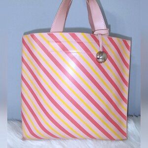 Furla striped jelly tote EUC